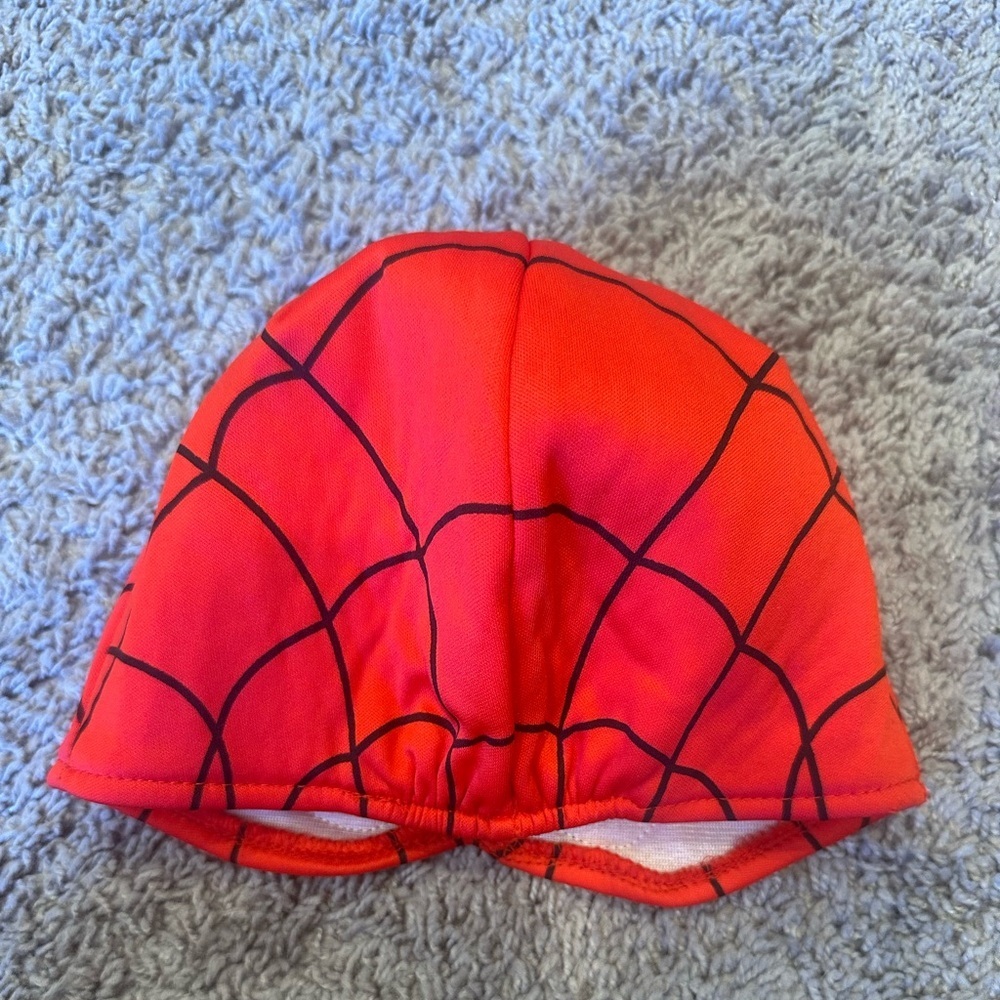 Marvel Spider-Man Red Web Print Costume Mask Beanie Kids Superhero Cosplay Hat - Picture 3 of 4